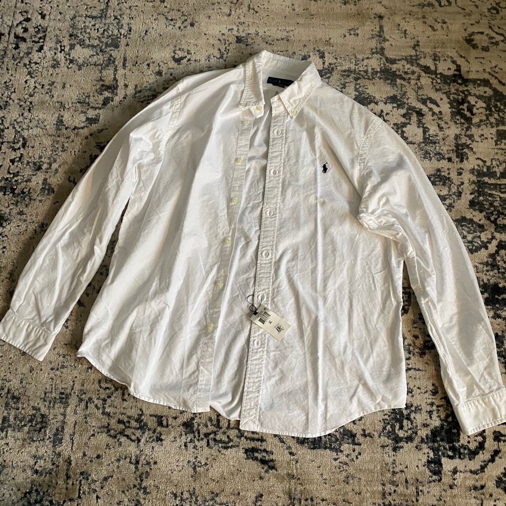 Polo Ralph Lauren White Oxford Dress Shirt XL